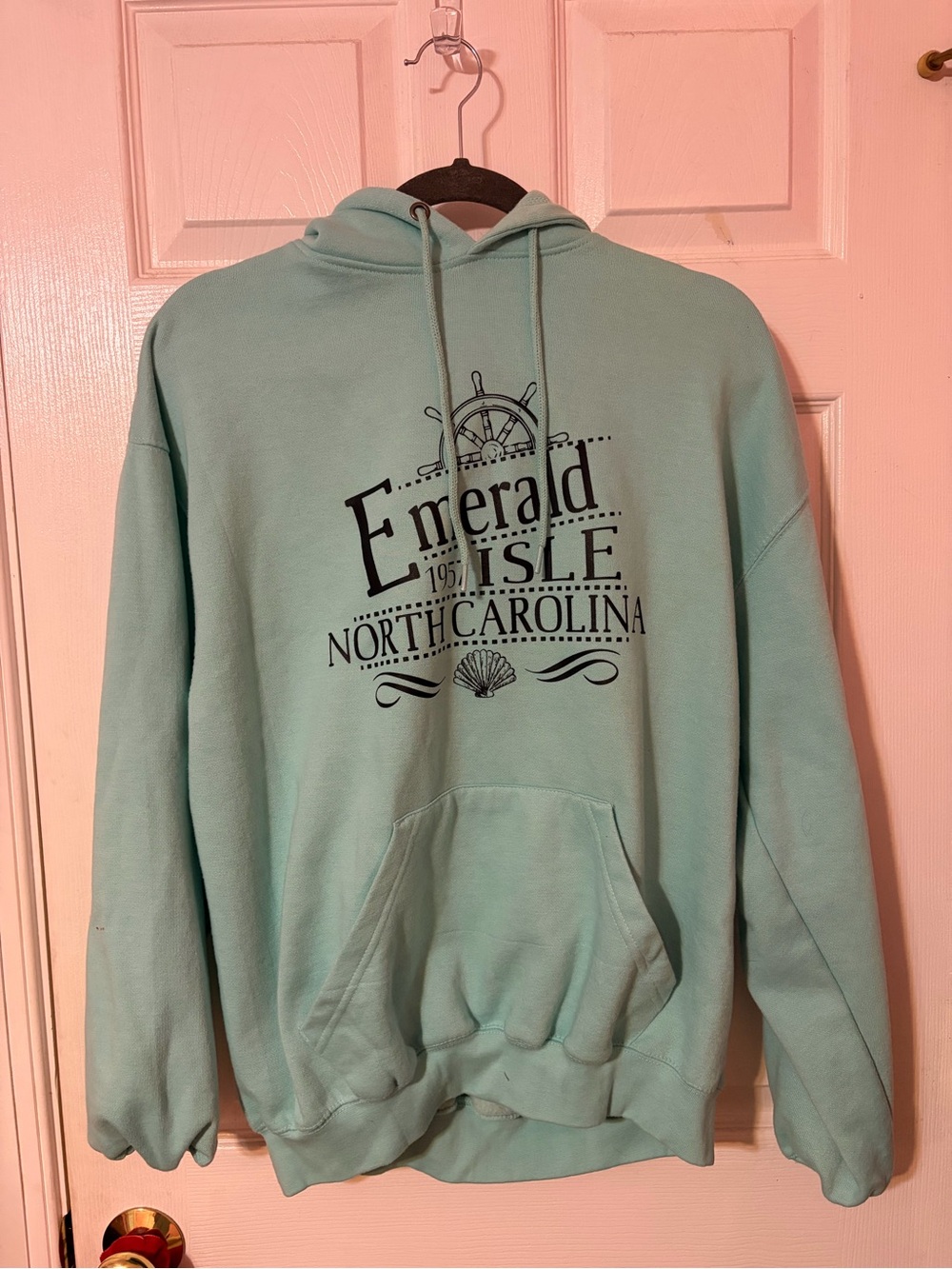 Emerald Isle North Carolina Hoodie - Mint Green Pullover